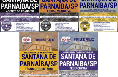 E-books e Apostilas Concurso Prefeitura de Santana de Parnaíba / SP – 2018, funções: Diversos Cargos