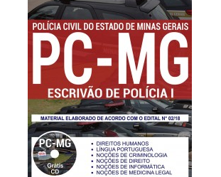 Apostila de Preparação Concurso Público PC / MG – 2018, Escrivão de Polícia I