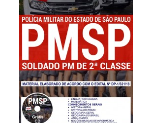 Apostila de Preparação Concurso Público PM / SP – 2018, Soldado PM de 2ª Classe