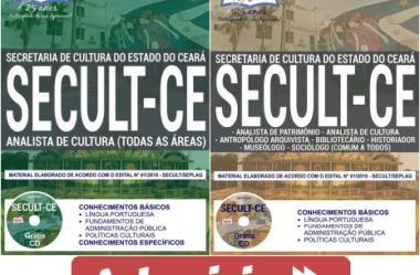 Apostilas Concurso Público SECULT / CE – 2018, Comuns Vários Cargos