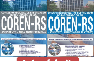 Apostilas Opção Concurso Público COREN / RS – 2018, Assistente e Analista