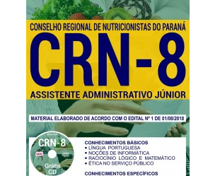 Apostila Assistente Administrativo Júnior do Concurso Público do CRN da 8ª Região / PR – 2018