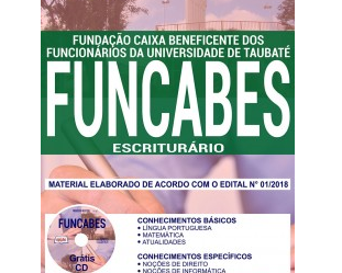 Apostila de Preparação Processo Seletivo FUNCABES Taubaté / SP – 2018, Escriturário