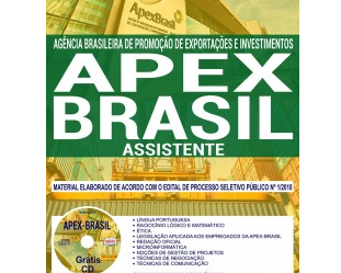 Apostila Opção Processo Seletivo Apex-Brasil – 2018, Assistente