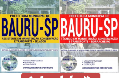 Apostilas Concurso Público Prefeitura de Bauru / SP – 2018, Borracheiro e Zelador