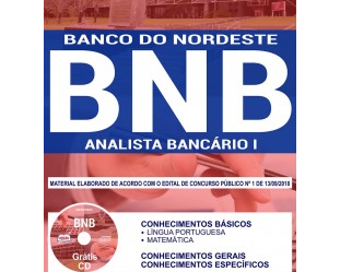 Apostila Concurso Público Banco do Nordeste – BNB / 2018, emprego: Analista Bancário