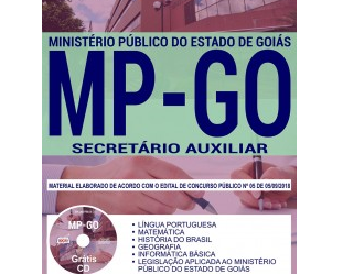 Material de Estudo Concurso Público MP / GO – 2018, função: Secretário Auxiliar