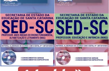 Opção Apostilas Processo Seletivo SED / SC – 2018, cargos: Professores Temporários