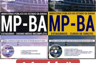 Opção Apostilas Seleção de Estagiários do MP / BA – 2018, cargos: Estágio Ensino Médio Incompleto e Direito