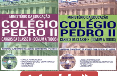 Apostilas de Preparação Concurso Público Colégio Pedro II / RJ – 2018, Cargos Classe D e Classe E