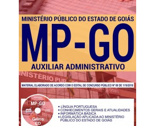 Apostila para Auxiliar Administrativo do Concurso do MP / GO – 2018