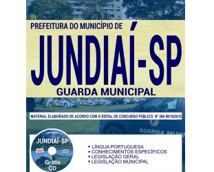 Material de Estudo Concurso Público Prefeitura de Jundiaí / SP – 2018, função: Guarda Municipal