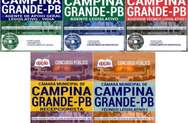 Apostilas 2018/2019 do Concurso da Câmara de Campina Grande / PB, nas funções de: Vários Cargos