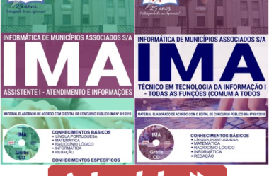 Apostilas Concurso IMA Campinas / SP – 2018, empregos: Assistente I e Técnico em Tecnologia da Informação I