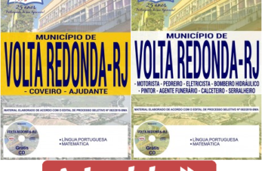 Apostilas Comum Todos os Cargos do Processo Seletivo da Prefeitura de Volta Redonda / RJ – 2018