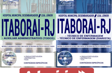 Materiais de Estudo Processo Seletivo na área da Saúde de Itaboraí / RJ – 2018, funções: Diversos Cargos