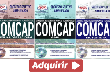 Apostilas Processo Seletivo COMCAP Florianópolis / SC – 2018, empregos: Motorista, Gari e Auxiliar Operacional