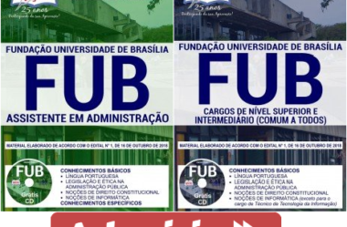 Apostilas Opção Concurso FUB – 2018, Assistente em Administração e Comum Demais Cargos