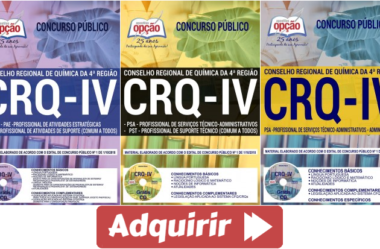 Apostilas Concurso Público CRQ-IV / SP – 2018, Comum Todos os Cargos