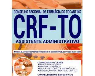 Apostila Opção Concurso Público CRF / TO – 2018/2019, Assistente Administrativo