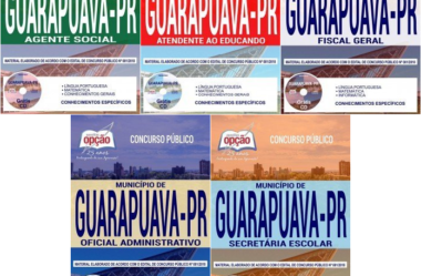 Apostilas Vários Empregos do Concurso da Prefeitura de Guarapuava / PR – 2018/2019