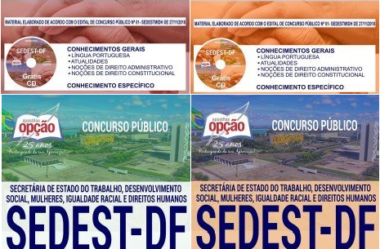 Materiais de Estudo Concurso SEDESTMIDH / DF – 2018/2019, funções: Técnico e Especialista em Assistência Social