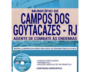 Apostila Concurso Público Município de Campos dos Goytacazes / RJ – 2018/2019, Agente de Combate às Endemias