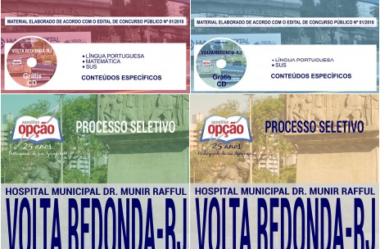 Apostilas Vários Cargos do Processo Seletivo do Hospital Dr. Munir Rafful de Volta Redonda / RJ – 2018/2019