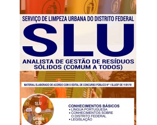 Apostila Analista de Gestão de Resíduos Sólidos do Concurso Público do SLU / DF – 2019