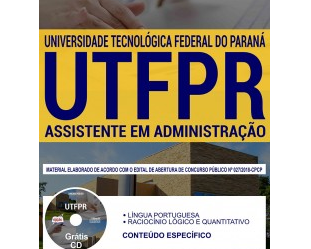 Apostila para Assistente em Administração do Concurso da UTFPR – 2018/2019