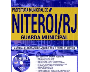 Concurso Prefeitura de Niterói / RJ – 2019, Apostila Preparatória para Guarda Civil Municipal