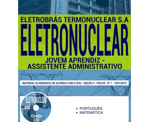 Apostila Programa Jovem Aprendiz ELETRONUCLEAR – 2019, cargo: atividades de Assistente Administrativo