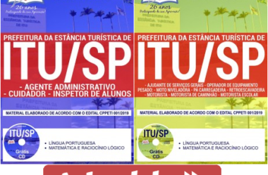 Apostilas Concurso Público Prefeitura de Itu / SP – 2019, cargos: Diversos Empregos
