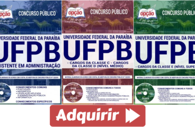 Apostilas 2019 do Concurso da UFPB, nas funções de: Assistente em Administração e Demais Cargos