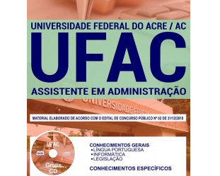 Opção Apostilas Concurso Público UFAC – 2019, cargo: Assistente em Administração