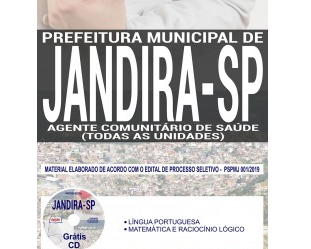 Material de Estudo Processo Seletivo Prefeitura de Jandira / SP – 2019, função: Agente Comunitário de Saúde