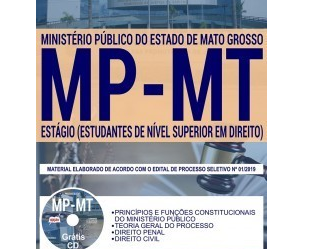 Processo Seletivo MP / MT – 2019, Apostila Preparatória Estágio de Nível Superior em Direito