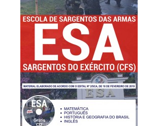 Apostila Concurso Sargentos do Exército (CFS) da Escola de Sargentos das Armas – ESA / 2019