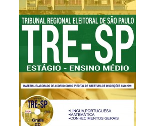 Apostila Estágio de Nível Médio do Processo Seletivo do TRE / SP – 2019