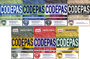 Apostilas Diversos Empregos do Concurso Público da CODEPAS / RS – 2019