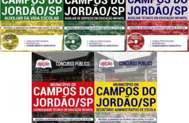 E-books e Apostilas Concurso Município de Campos do Jordão / SP – 2019, funções: Diversos Cargos