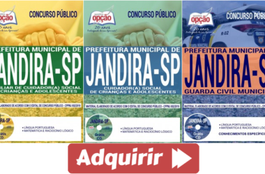 Apostilas Impressas e Digitais Diversos Cargos do Concurso Público da Prefeitura de Jandira / SP – 2019