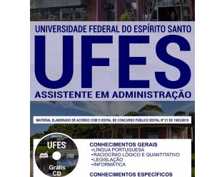 Apostila Opção Concurso Público UFES – 2019, Assistente em Administração