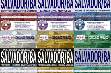 Apostilas Concurso Público Prefeitura de Salvador / BA – 2019, Vários Empregos
