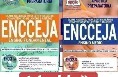 Apostilas Níveis Fundamental e Médio Preparatórias para o ENCCEJA – 2019