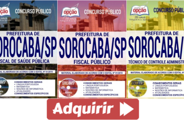 Apostilas Fiscal e Técnico do Concurso Público da Prefeitura de Sorocaba / SP – 2019