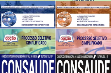 Apostilas Diversos Empregos do Processo Seletivo do CONSAÚDE do Estado de São Paulo – 2019