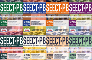 Apostilas Concurso Público SEECT / PB – 2019, cargos: Professores em Diversas Áreas