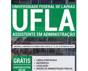 Apostila Concurso Público da UFLA – 2019, emprego: Assistente em Administração