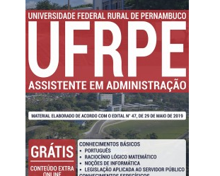 Opção Apostilas Concurso Público UFRPE – 2019, cargo: Assistente em Administração